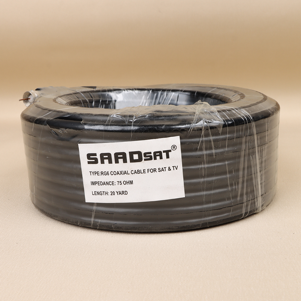 كابل SAADSAT RG6 محوري للاستخدام مع الستلايت والتل