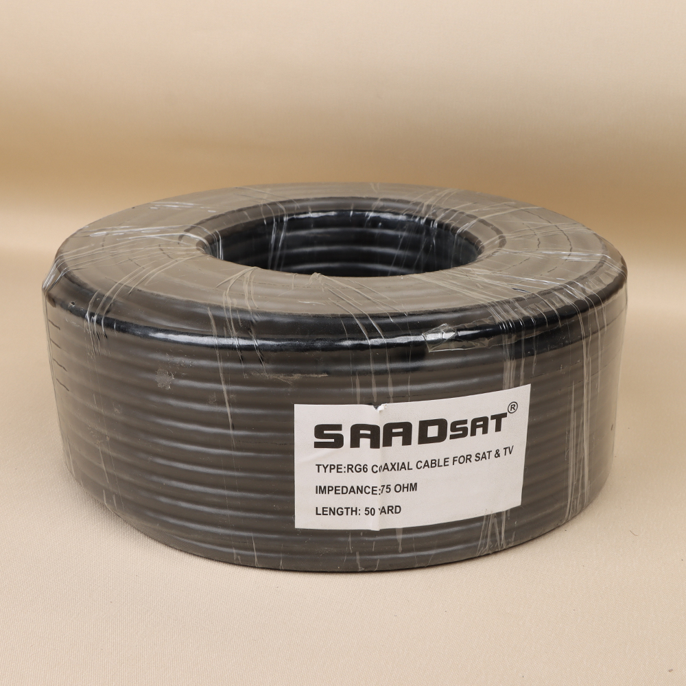 كابل SAADSAT RG6 محوري للاستخدام مع الستلايت والتل
