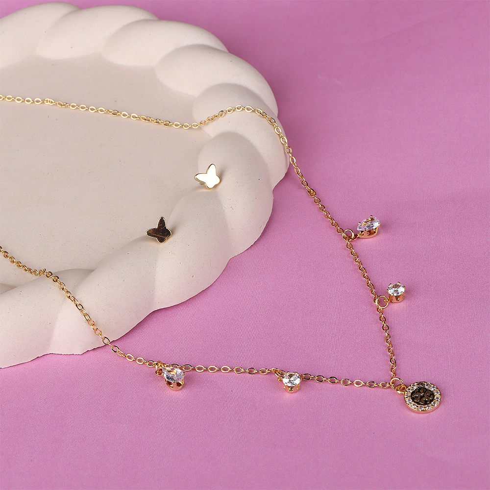 طقم فراشات ذهبيه