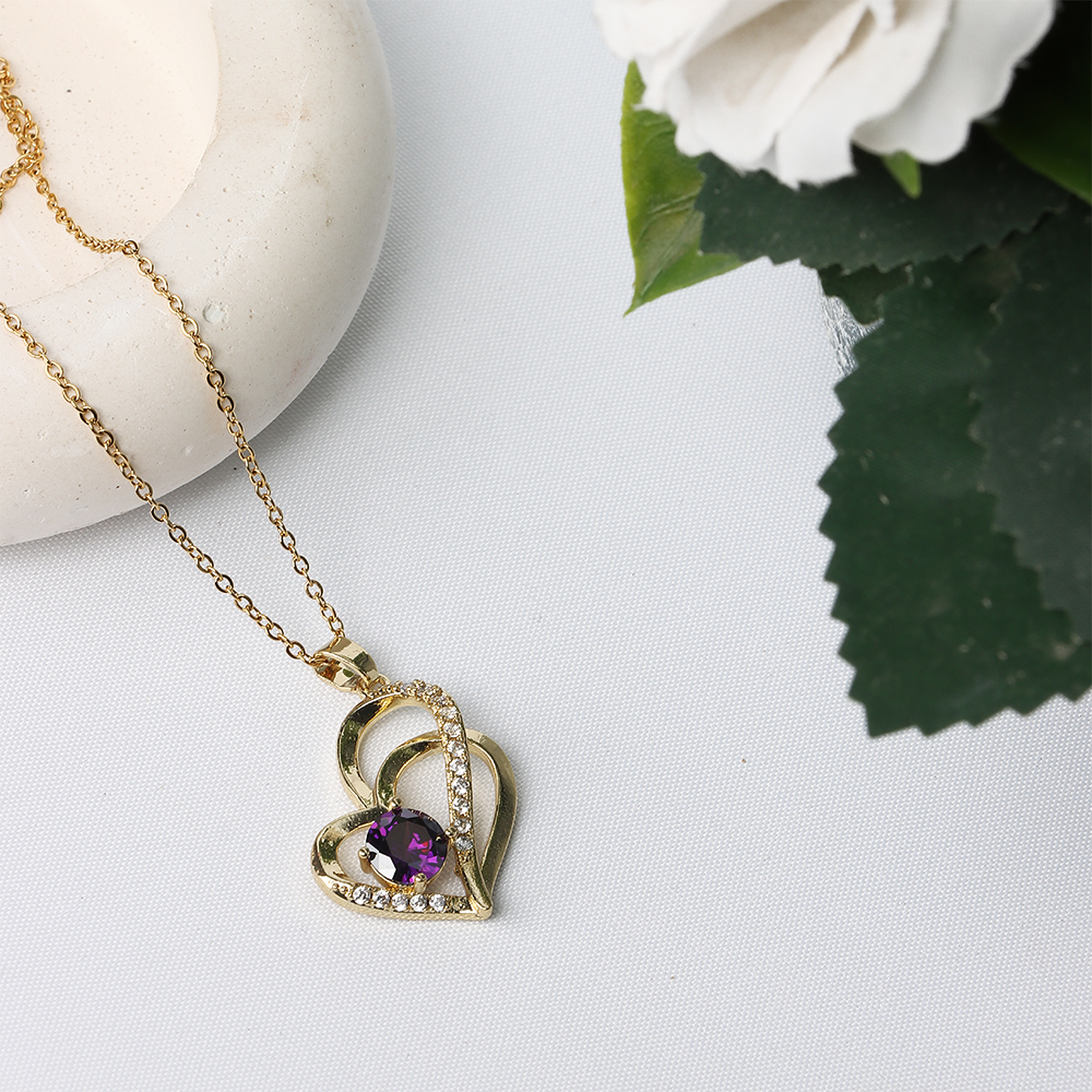 قلادة القلب المزدوج