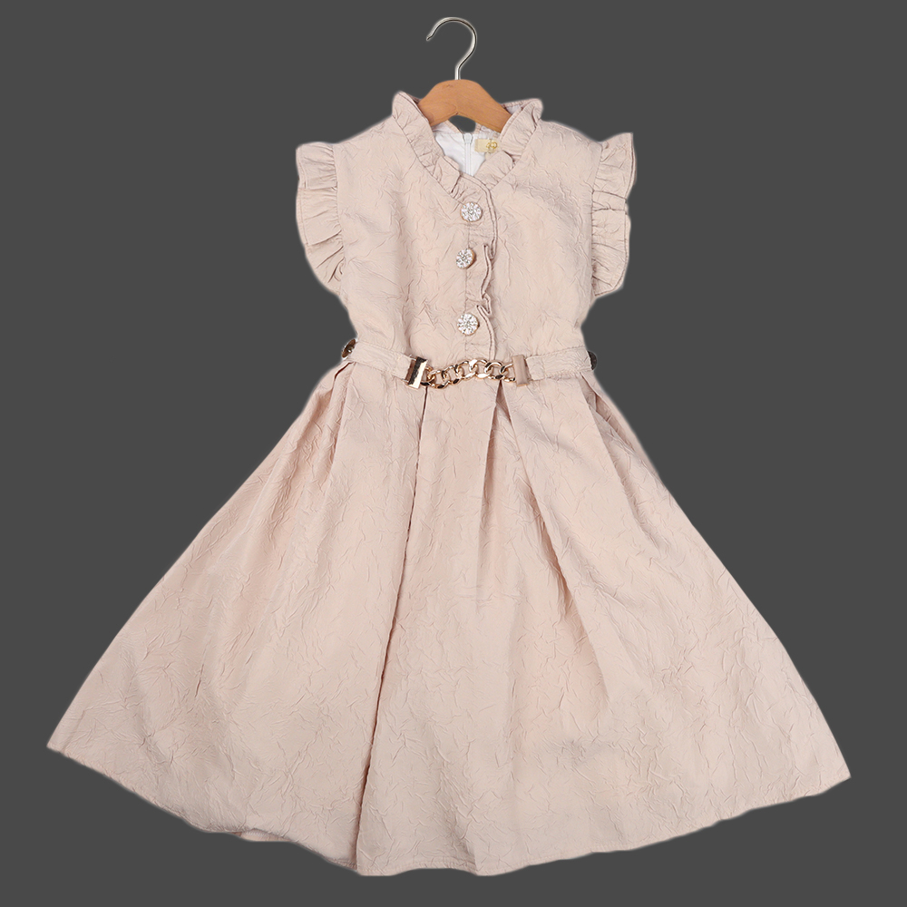 فستان بناتي أنيق بكسرات