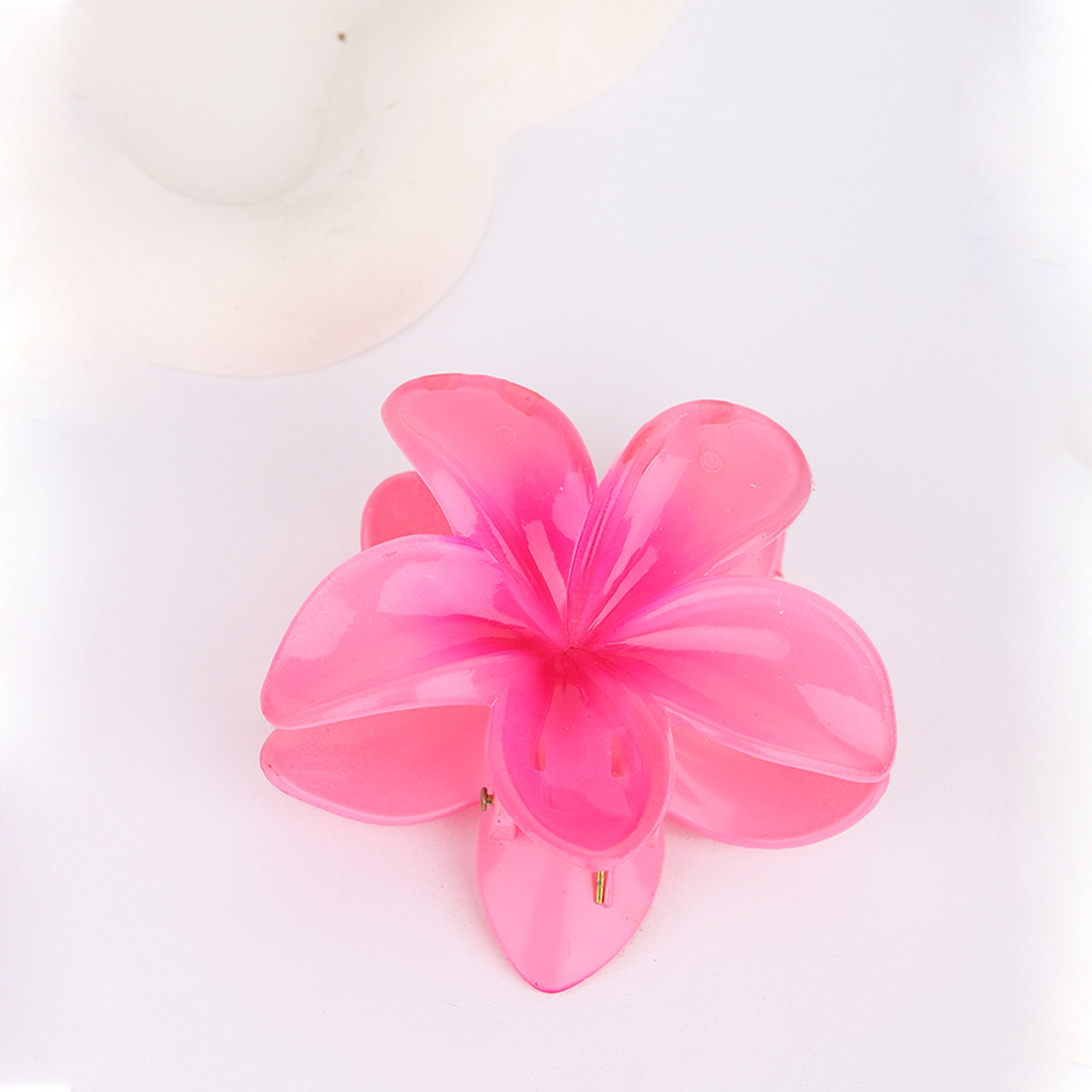 مشبك شعر وردة شفافة