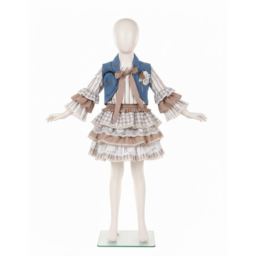 فستان بناتي كاجوال شيك