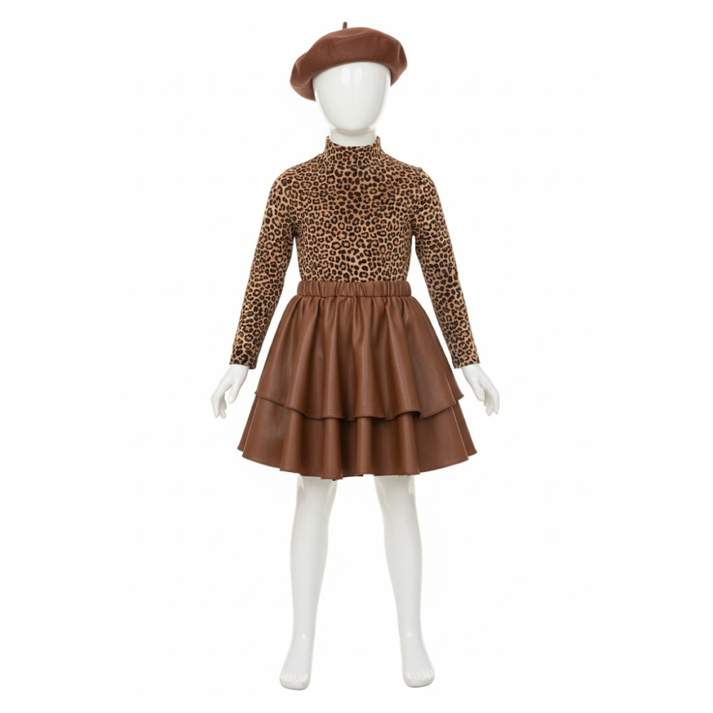 طقم بناتي بنقوش مستوحاة من الطبيعة