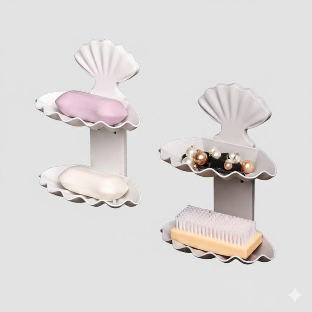 حامل الصابون بتصميم الأصداف البحرية
