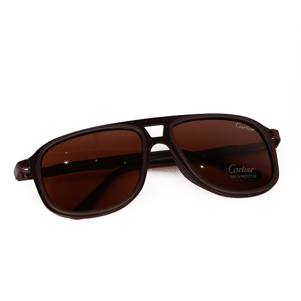 نظارة شمسية بإطار بني