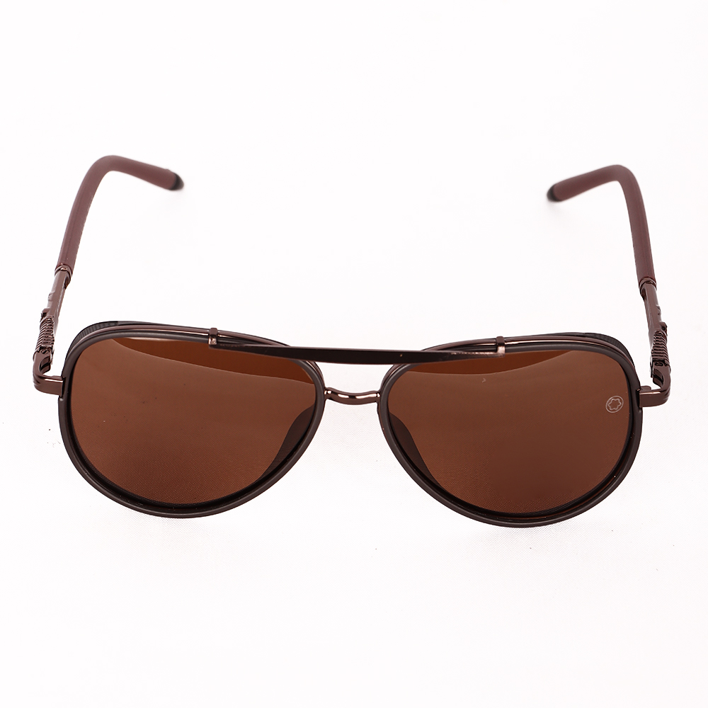 نظارة شمسية بإطار بني