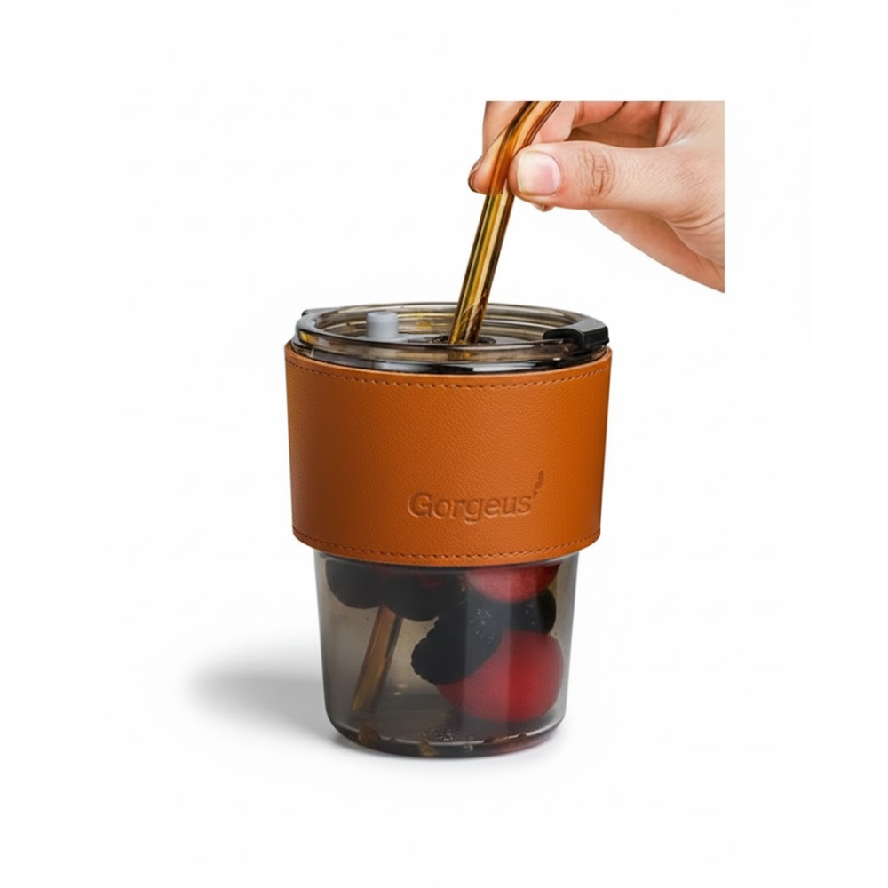 كوب زجاجي متعدد الاستخدام