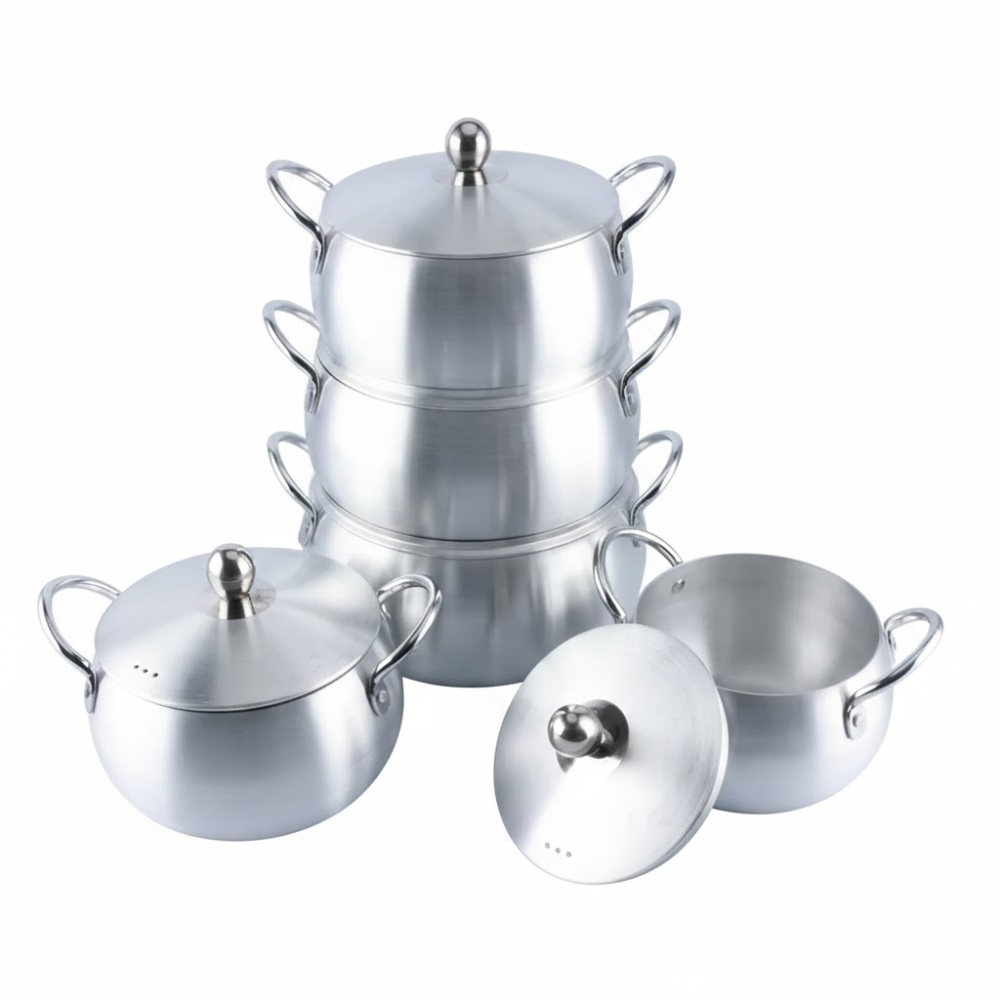طقم قدور الطهي الألومنيوم