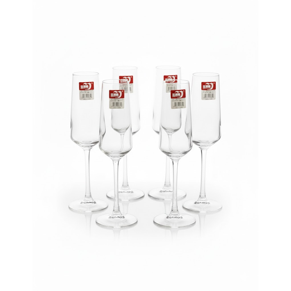 طقم كؤوس زجاجية  (6 قطع)