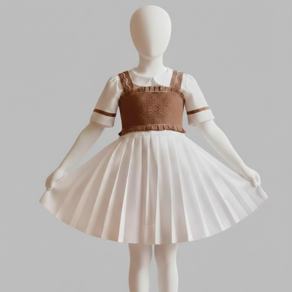 فستان بياقة انيقة 