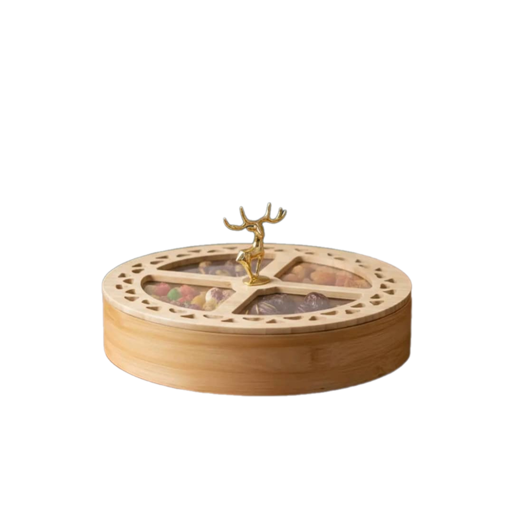 صندوق ضيافة المها الخشبي