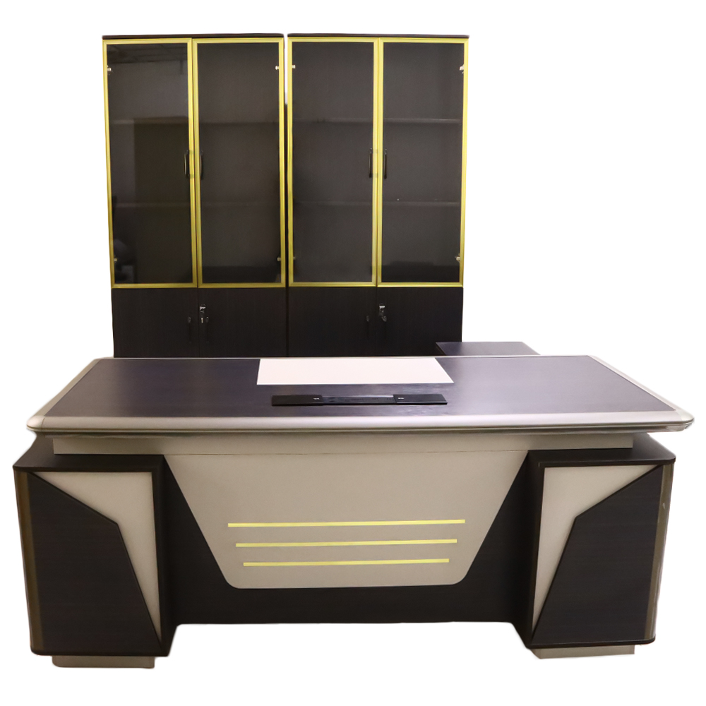 مكتب إداري مع خزائن زجاجية
