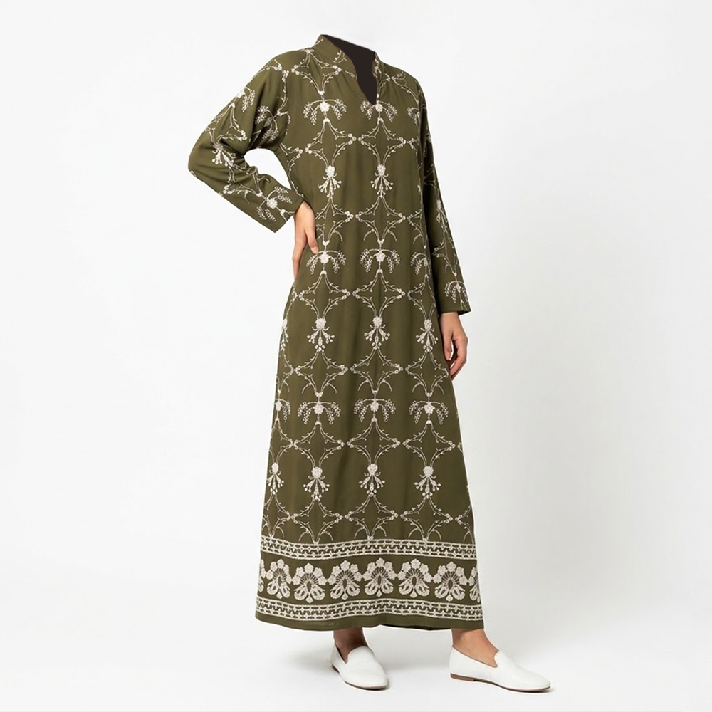 جلابية نسائية بتطريز كلاسيكي فاخر