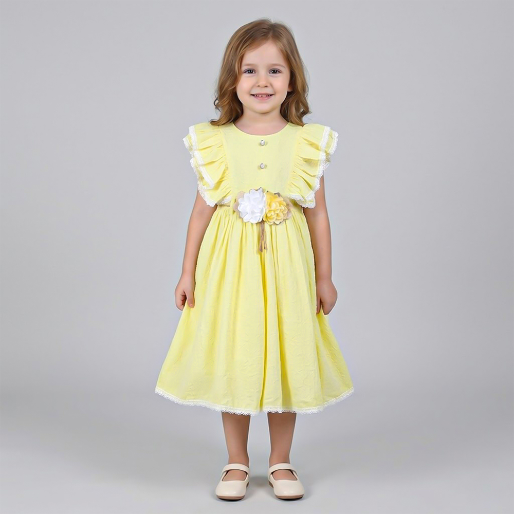 فستان حفلات بناتي بتصميم رقيق وناعم