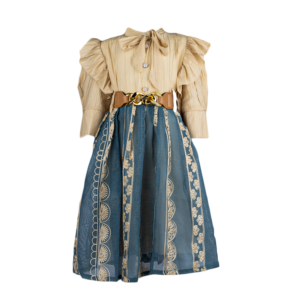 فستان بناتي بأكمام