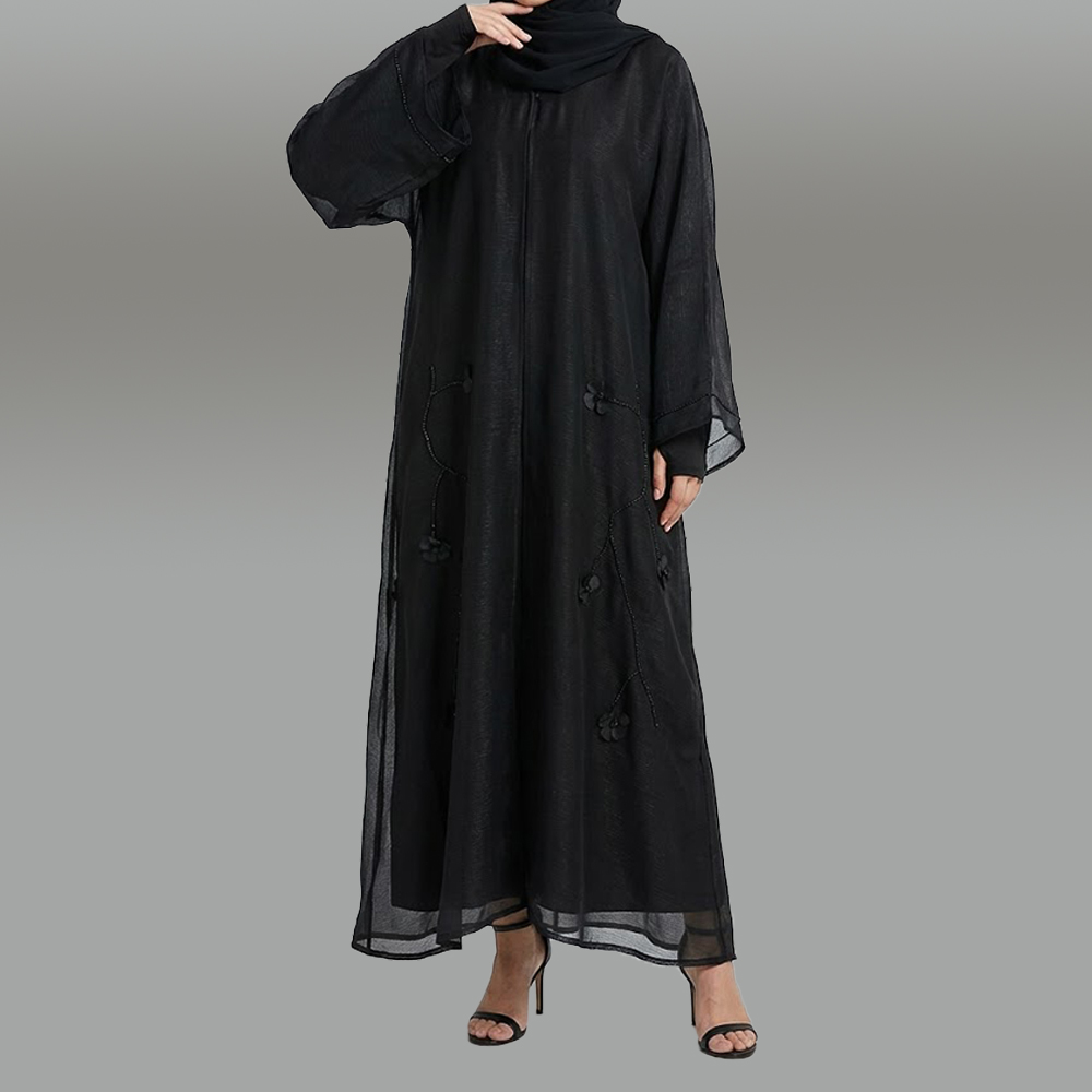 عباية نسائية بطبقة شفافة