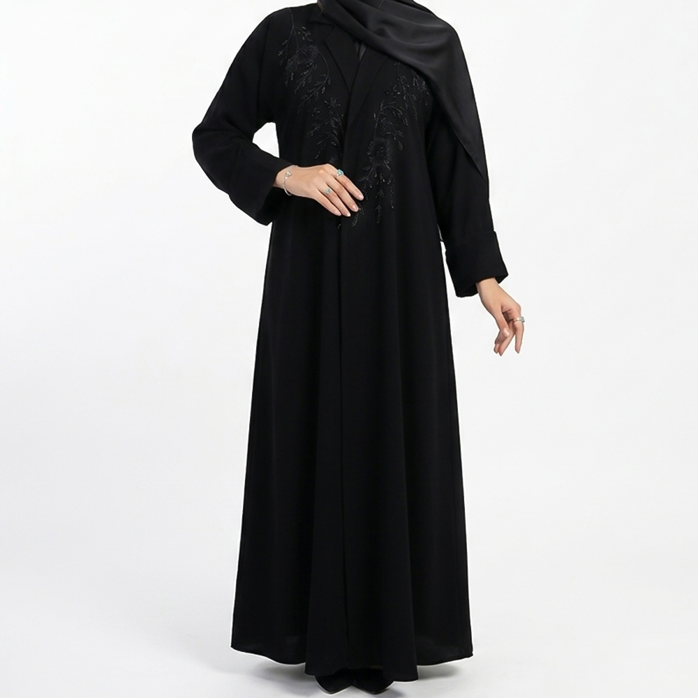 عباية أنيقة بتطريز ناعم