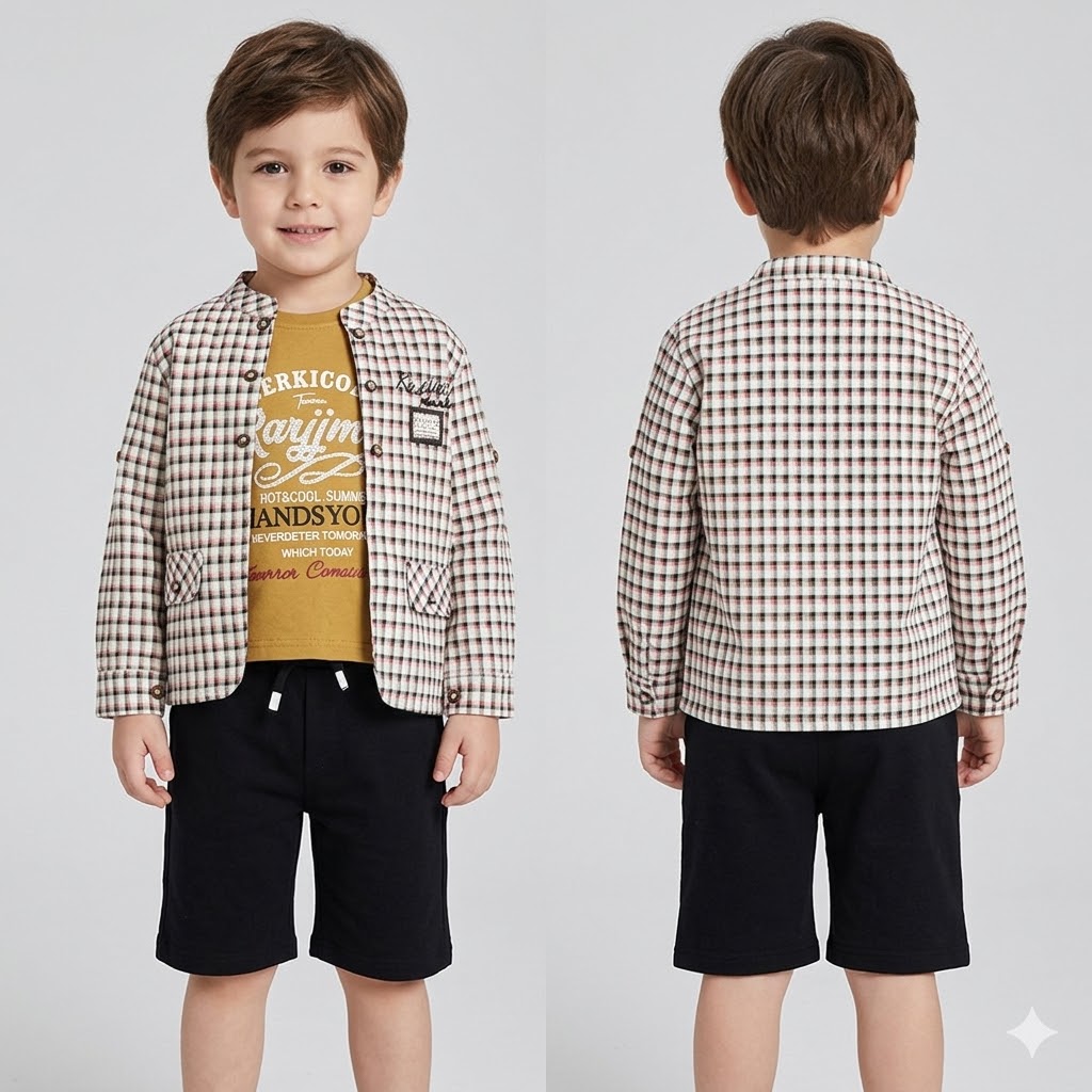 طقم أطفال كاجوال عملي