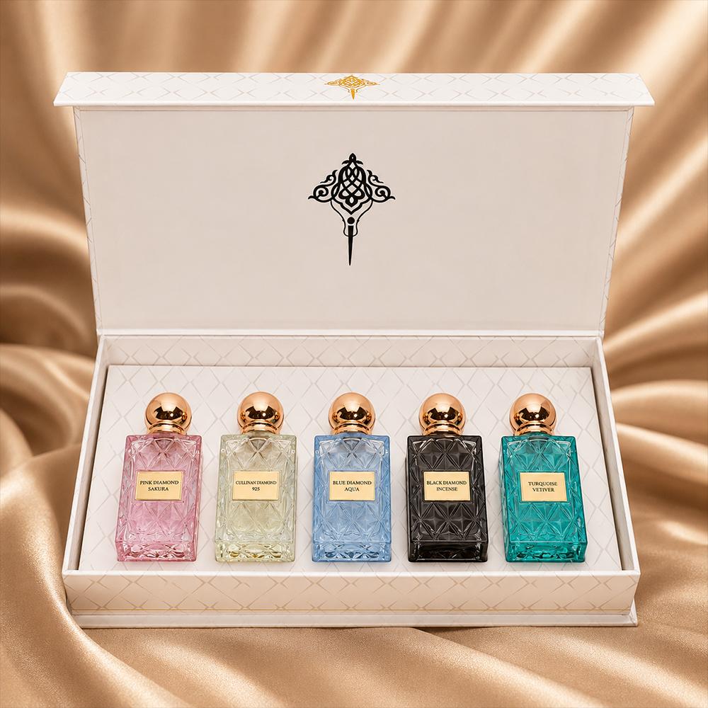 طقم عطور IBRAQ الفاخر – 5 قطع × 50 مل