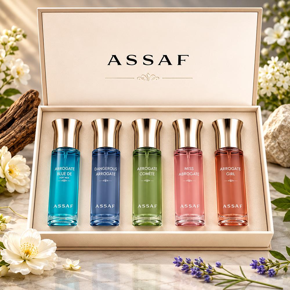 مجموعة عطور عساف الفاخرة – 5 قطع