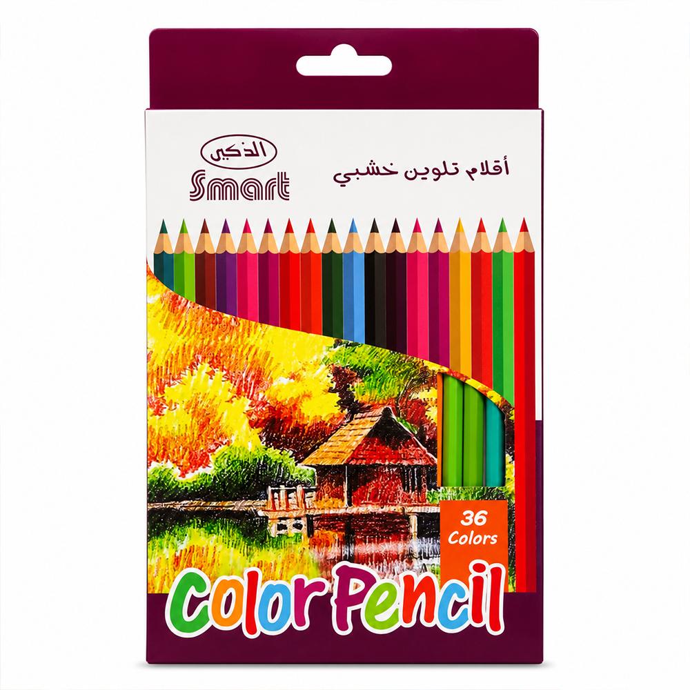 أقلام تلوين خشبية سمارت – 36 لون