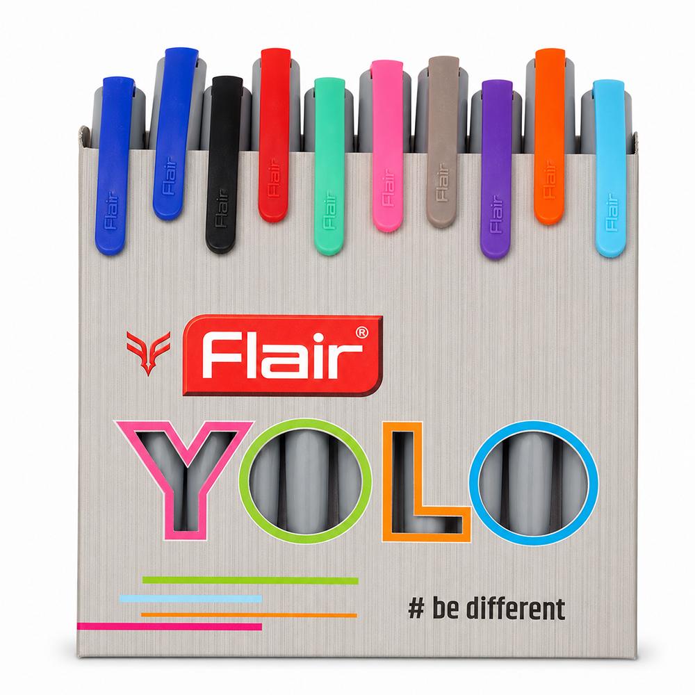 طقم أقلام فليير YOLO – 10ألوان