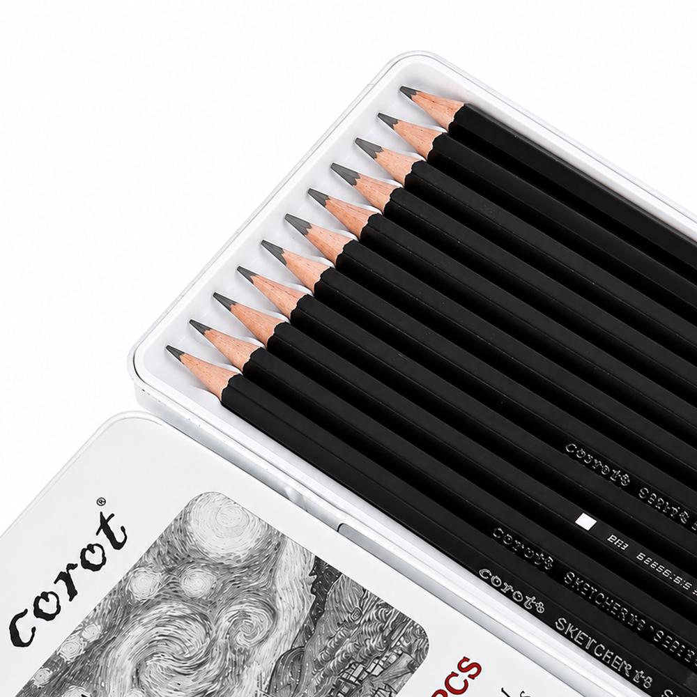 طقم أقلام رصاص للرسم Corot Sketching Pencils – 12 