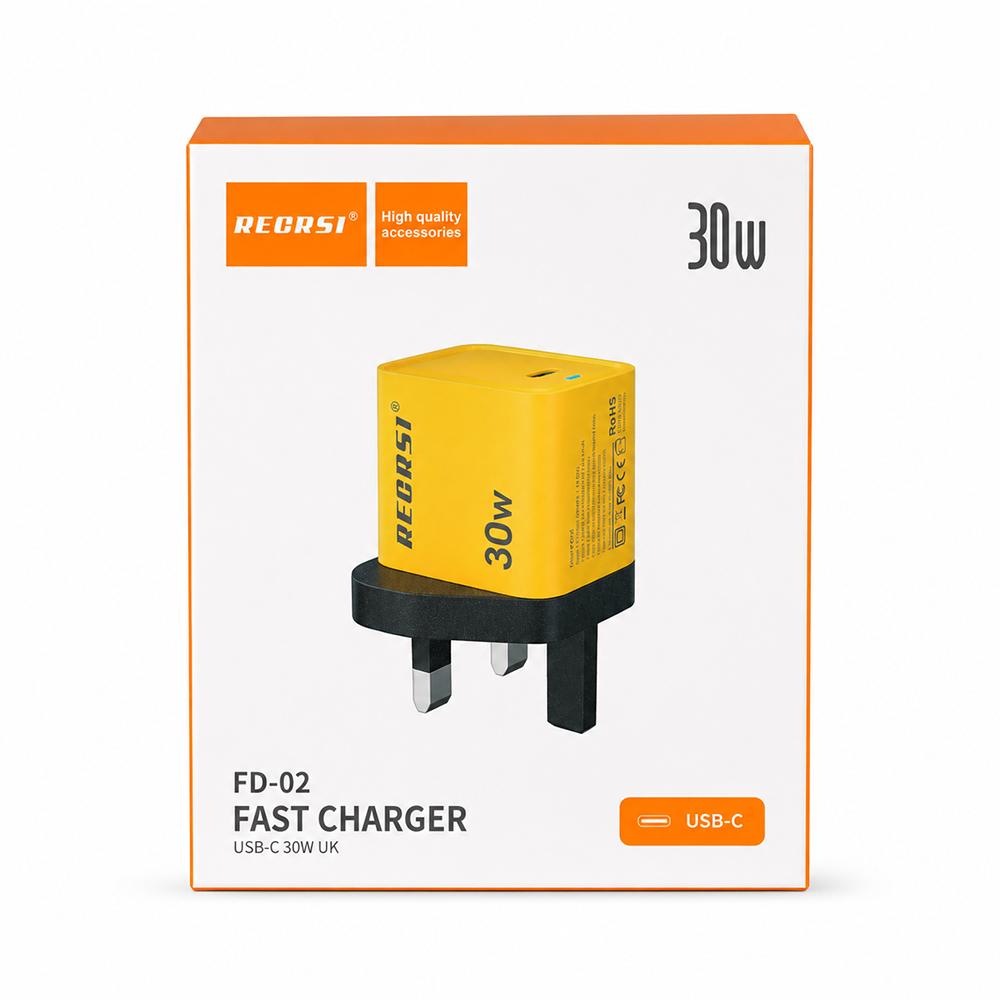 شاحن حائط سريع RECRSI FD-02 بقدرة 30 واط