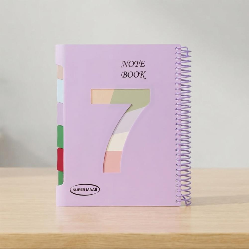 دفتر ملاحظات حلقي بتصميم الرقم 7