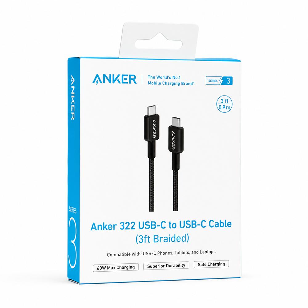 كيبل أنكر 322 USB-C إلى USB-C بطول 0.9 متر