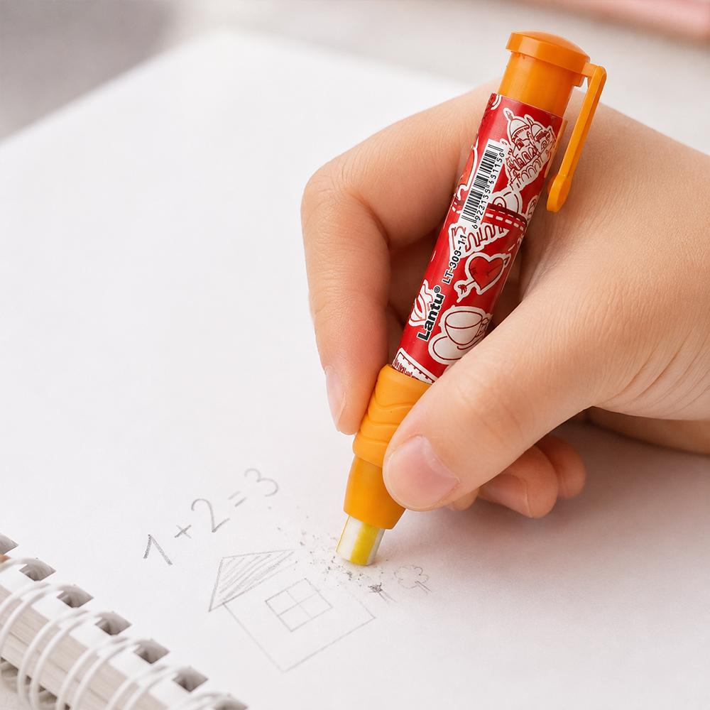 ممحاة قلم بغطاء وتصميم لطيف