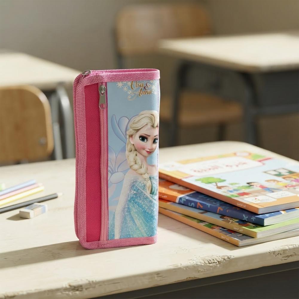 مقلمة مدرسية بتصميم أميرة الثلج